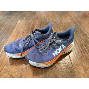 Hoka One One Challenger ATR 7 Shoes Mens 8D Blue‎ Trail Hiking Comfort Sneaker